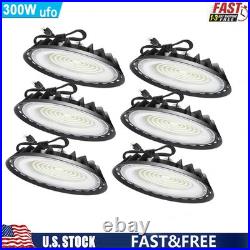 6Pack 300W UFO Led High Bay Light 5000K Industrial Commercial Warehouse Lights