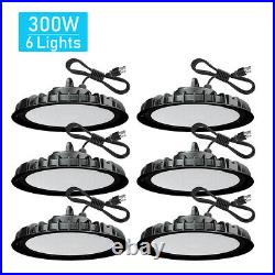 6Pack 300W UFO Led High Bay Light Commercial Industrial Garage Factory Lighting