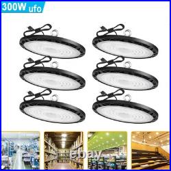 6Pack 300W UFO Led High Bay Light Commercial Industrial Warehouse Led Shop Light