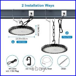 6Pack 300W UFO Led High Bay Light Commercial Warehouse Factory Lighting Fixture