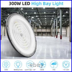 6Pack 300W UFO Led High Bay Light Factory Warehouse Commercial Led Shop Lights
