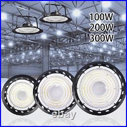 6Pack 300W UFO Led High Bay Light Factory Warehouse Commercial Light Fixtures