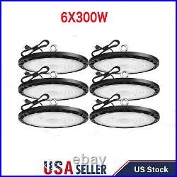 6Pack 300W Ufo Led High Bay Light Commercial Industrial Factory Warehouse Light