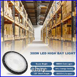 6Pack 300W Ufo Led High Bay Light Commercial Industrial Factory Warehouse Light