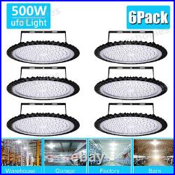 6Pack 500W UFO Led High Bay Light Industrial Commercial Warehouse Factory Light