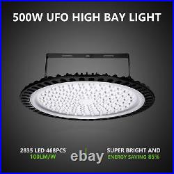 6Pack 500W UFO Led High Bay Light Industrial Commercial Warehouse Factory Light