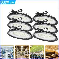 6Pack 500W UFO Led High Bay Light Industrial Commercial Warehouse Led Shop Light