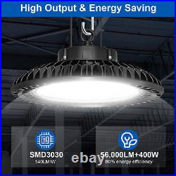 6Pack Commercial Warehouse UFO LED High Bay Area Lights 400W 56000LM AC100-277V