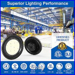 6Pack Commercial Warehouse UFO LED High Bay Area Lights 400W 56000LM AC100-277V