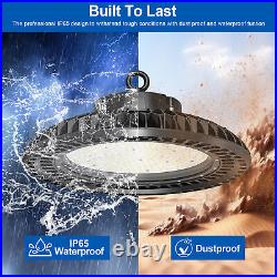 6Pack Commercial Warehouse UFO LED High Bay Area Lights 400W 56000LM AC100-277V