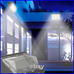 6Pack LED Wall Pack Light 120W Outdoor Commercial Industrial Security Lamp 5000K