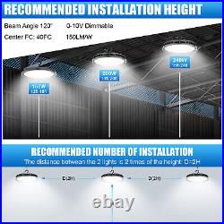 6Pack UFO LED High Bay Light 200W? 30000LM Dimmable Factory Warehouse Lamp 5000K