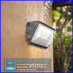 6Pcs 120W LED Wall Pack Light Commercial Industrial Outdoor Dusk to Dawn Light