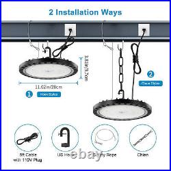 6Pcs 200W Led UFO High Bay Light 200Watt Warehouse Industrial Factory Shop Lamp