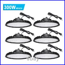 6Pcs 300W UFO Led High Bay Light 300 Watts Industrial Commercial Warehouse Light