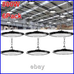6Pcs 800W UFO LED High Bay Light Shop Lights Warehouse Commercial Lighting Lamps