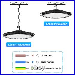 6Pcs 800W UFO LED High Bay Light Shop Lights Warehouse Commercial Lighting Lamps