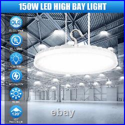 6Pcs UFO Led High Bay Light 150W Commercial Factory Warehouse Shop Light 22500LM