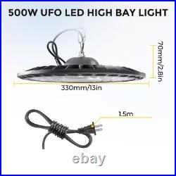 6Pcs UFO Led High Bay Light 500W Industrial Commercial Factory Led Shop Light