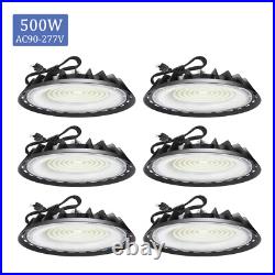 6Pcs UFO Led High Bay Light 500W Industrial Factory Shop Led Commercial Light