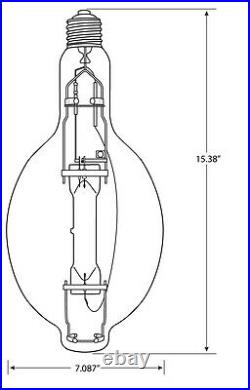 (6) MH1500/U/4K/BT56 DENKYU 10446 1500W Metal Halide Lamp M48/E MOG Bulb