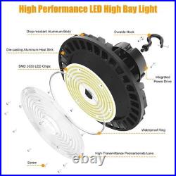 6 PACK 200W UFO Led High Bay Light Commercial Warehouse Garage Shop Lighting