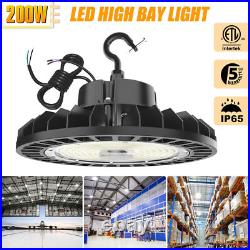 6 PACK 200W UFO Led High Bay Light Dimmable Warehouse Shop Lighting 30,000 Lumen