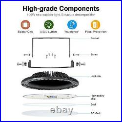 6 Pack 100W UFO Led High Bay Light 100 Watts Commercial Warehouse Factory Lights