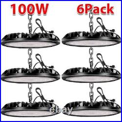 6 Pack 100W UFO Led High Bay Light Commercial Warehouse Factory Lighting Fixture