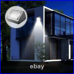 6 Pack 125W LED Wall Pack Light with Dusk-to-Dawn, Commercial Security Lighting