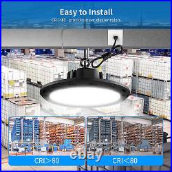 6 Pack 150W 150 Watt UFO LED High Bay Light Commercial Bay Lighting Garage Lamp