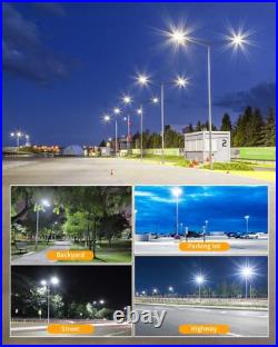6 Pack 150W LED Parking Lot Light with Photocell, Commercial Shoebox Pole Light