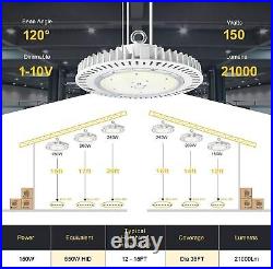 6 Pack 150W LED UFO High Bay Light 650W MH/HPS Equiv Commercial Warehouse Lamp
