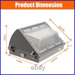 6 Pack 150W LED Wall Pack Light Dusk to Dawn Commercial Outdoor Security Light