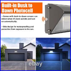 6 Pack 150W LED Wall Pack Light Dusk to Dawn Commercial Outdoor Security Light