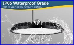 6 Pack 200W UFO LED High Bay Light Commercial Factory Warehouse Light Fixtures