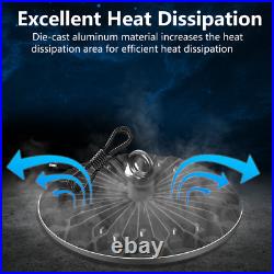6 Pack 200W UFO LED High Bay Light Industrial Factory Warehouse Shop Commercia