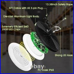 6 Pack 200W UFO LED High Bay Light Shop Industrial Commercial Factory Warehouse