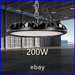 6 Pack 200W UFO LED High Bay Light Shop Industrial Commercial Factory Warehouse