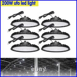 6 Pack 200W UFO Led High Bay Light Commercial Industrial Warehouse Factory Light