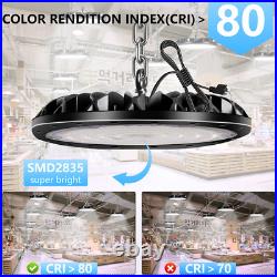 6 Pack 300W UFO LED High Bay Light Factory Warehouse Commercial Light Fixtures
