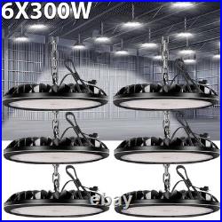 6 Pack 300W UFO LED High Bay Light Shop Warehouse Industrial Factory Commercial