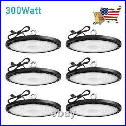 6 Pack 300W UFO Led High Bay Light 300 Watts Commecial Shop Garage Light Fixture