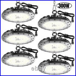 6 Pack 300W UFO Led High Bay Light Commercial Industrial Warehouse Factory Light