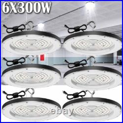 6 Pack 300W UFO Led High Bay Light Commercial Industrial Warehouse Shop Lights
