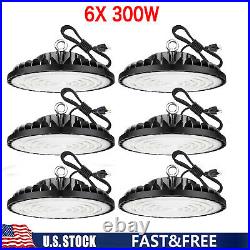 6 Pack 300W UFO Led High Bay Light Industrial Commercial Factory Warehouse Lamp