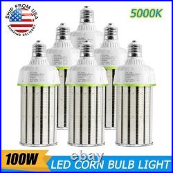 6 Pack 400 Watt Metal Halide Equal E39 Large Base 100W LED Corn Bulb Light 5000K