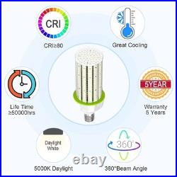 6 Pack 400 Watt Metal Halide Equal E39 Large Base 100W LED Corn Bulb Light 5000K