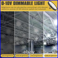 6 Pack Commercial 240W 36000LM LED High Bay Light UFO Warehouse Barn Light 5000K