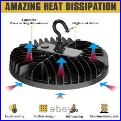 6 Pack Commercial 240W 36000LM LED High Bay Light UFO Warehouse Barn Light 5000K